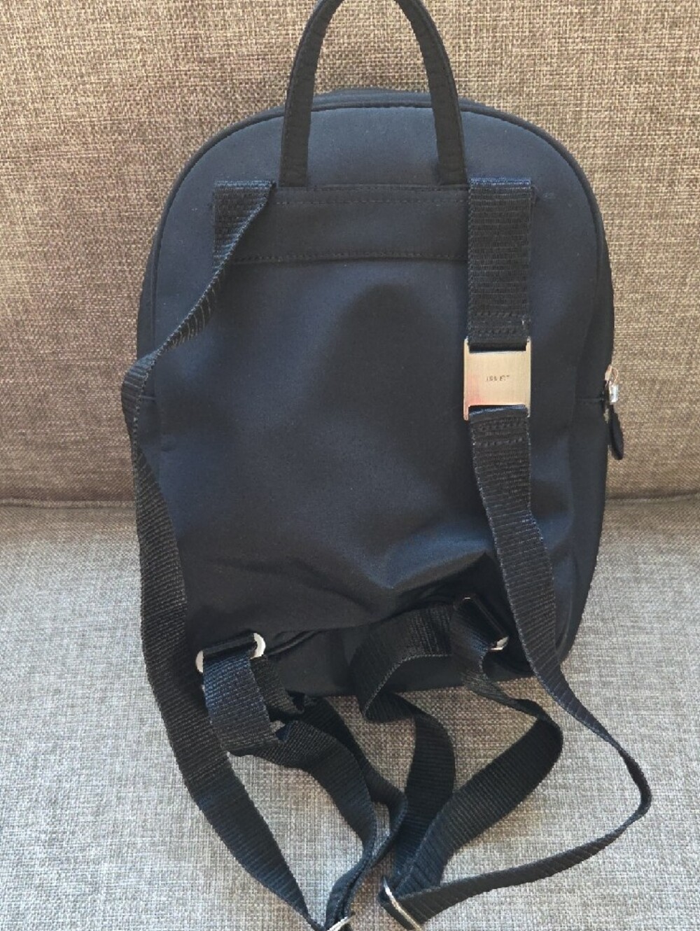 Esprit Black Backpack with Front Pocket and Gold Accent - Picture 3 of 4